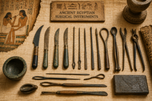 Ancient Egyptian surgical instruments used for medical treatment