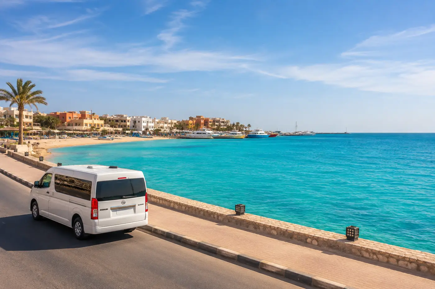 Aswan to Hurghada private transfer arriving at the Red Sea