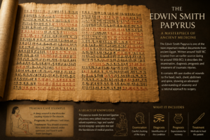 Edwin Smith Papyrus describing trauma and surgery in ancient Egypt