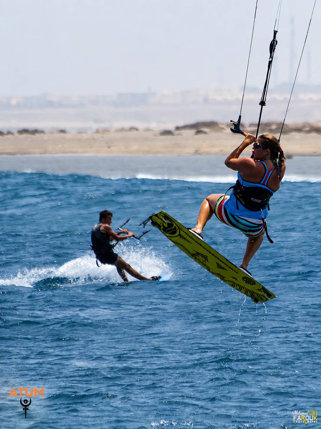 Kitesurfers on the Red Sea near Hurghada